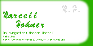 marcell hohner business card